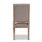Baxton Studio Charmant Beige Upholstered Weathered Oak Finished Wood Dining Chair 147-8331 - alternate 2